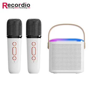 Портативен Bluetooth-микрофон GAW-Y1 с осветление, звукова система караоке с микрофон, аудио микрофон, детски малък семеен KTV микрофон