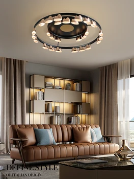 Постмодернистский светлина, луксозни осветителни тела за хол, с италиански тавана лампа, модерен led кръгъл централен лампа във фоайето.