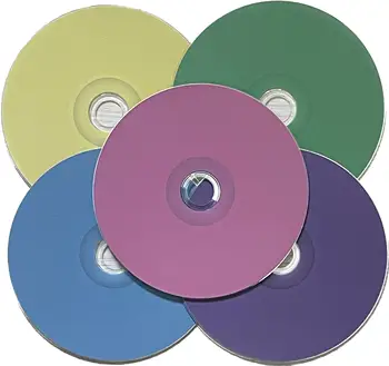 Продажба на едро от 50 бр Многоцветен печатни CD-R диск клас A обем 700 MB 52x Празни аудио-музикален