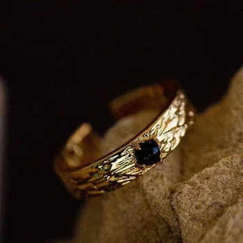 Реколта мода Индивидуалност Черно Кръгло пръстен Златист Цвят Елегантен Темперамент Отворен пръстен Банкетни Бижута и Аксесоари Подарък