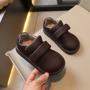 Сладко детска кожа обувки 2023, Пролетно новост, Корея, обувки принцеса за момчета, обувки за първото дете в детската градина, детски обувки