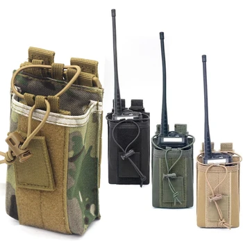 Тактическа bag-държач за радиостанции Ловна чанта-кобур Molle, военен калъф за съхранение, двустранен найлонова чанта за радиостанции
