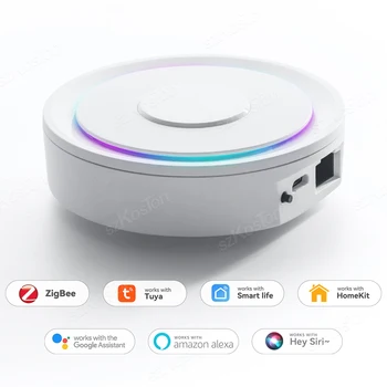 Умен Дом ZigBee 3.0 Кабелна Многорежимен Портал-Хъб HomeKit Sasha Wireless Bridge Smart Life Гласово Управление Siri Алекса Google