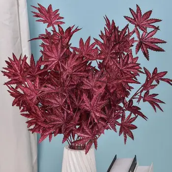 Устойчиви на избледняване изкуствен кленов лист, реалистична изкуствена клонка кленов листа, неувядающее изкуствено растение за сватбен реквизит за фотосесия