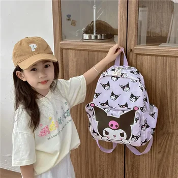 Училищна чанта Kuromi, лек, красив, голям училищна чанта за детска градина, раница за първи клас