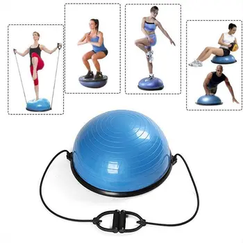 Фитнес топка за тренировка на равновесие, симулатор за стабилизиране на скоростта, половинный топка за йога с въже