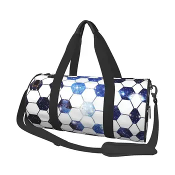 Футболни черно-сини спортни чанти Модерна спортна чанта за тренировки с обувки и Чанти за новостите Мъжки Дамски чанта за фитнес почивен ден