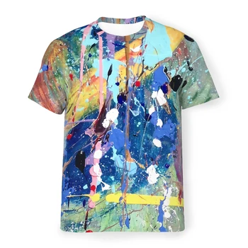 Цветна тениска от полиестер за мъже One Tree River, Мека тънка тениска за почивка, високо качество, Нов дизайн