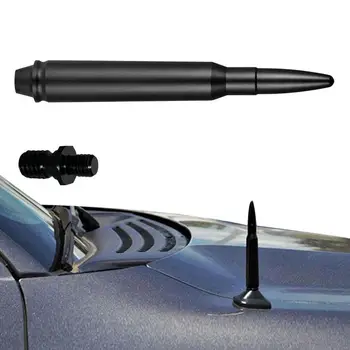 Черна къса автомобилна антена-куршум 14,5 см, Универсална подмяна на стълбове на автомобилната антена, предназначена за оптимално приемане на FM/AM за