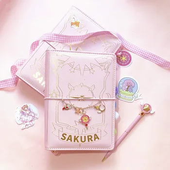 Японски дневник Sakura с отрывными листове, тетрадка, справочник Kawaii Travel Journal, дневник Спирала A6, органайзер Bullet Pink Journal